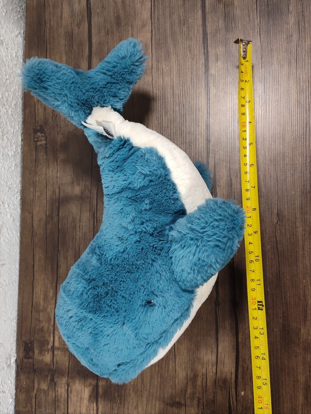 Jellycat Wally Whale Blue Soft Stuffed Plush Medium - Picture 10 of 10